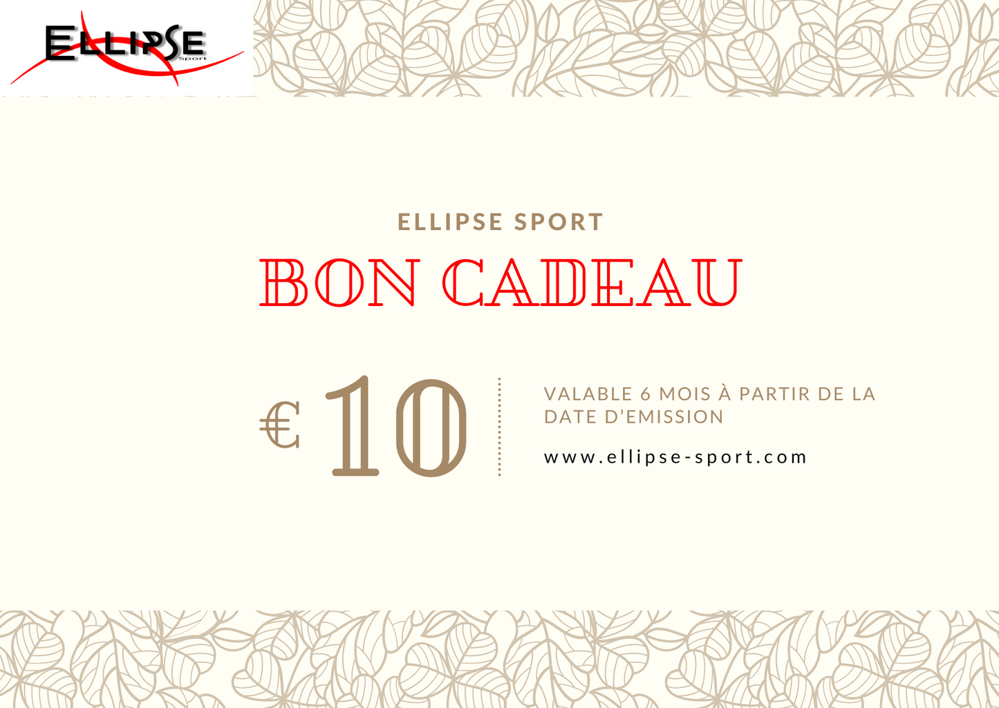 Carte-cadeaux Ellipse Sport