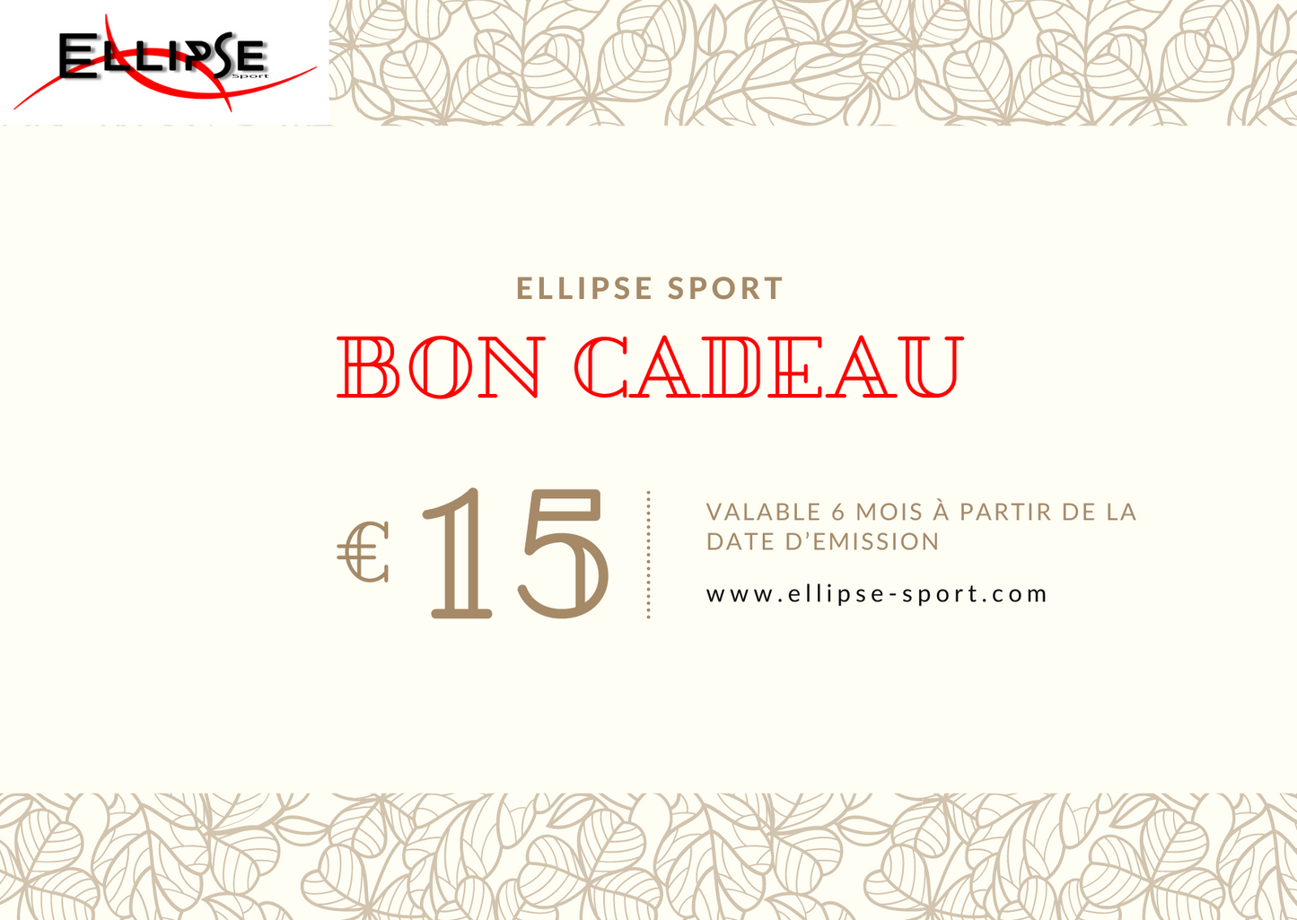 Carte-cadeaux Ellipse Sport