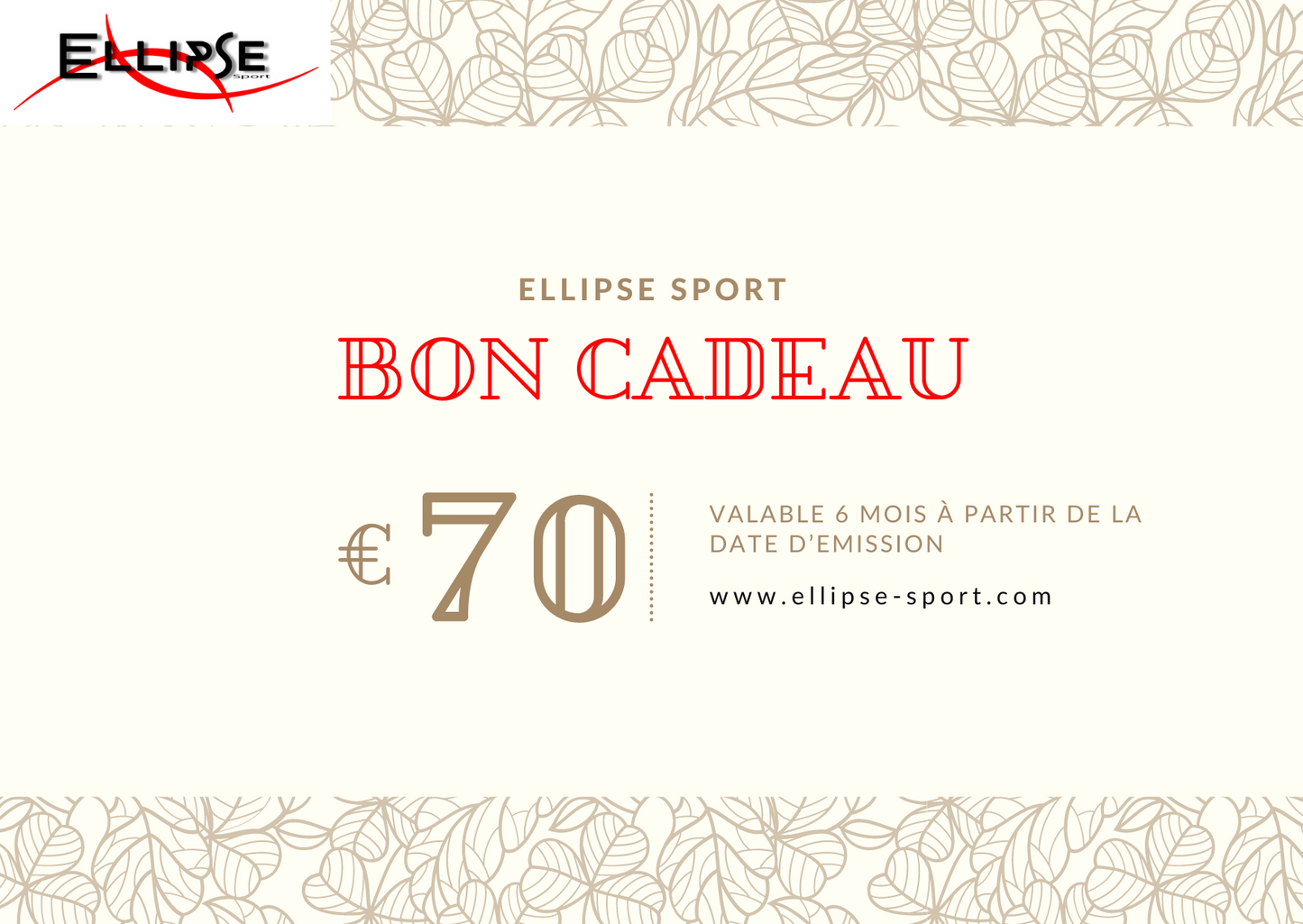 Carte-cadeaux Ellipse Sport
