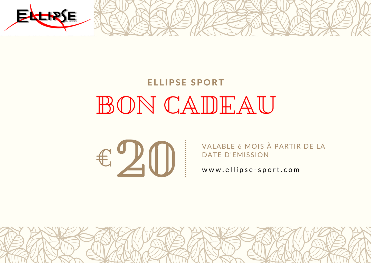 Carte-cadeaux Ellipse Sport