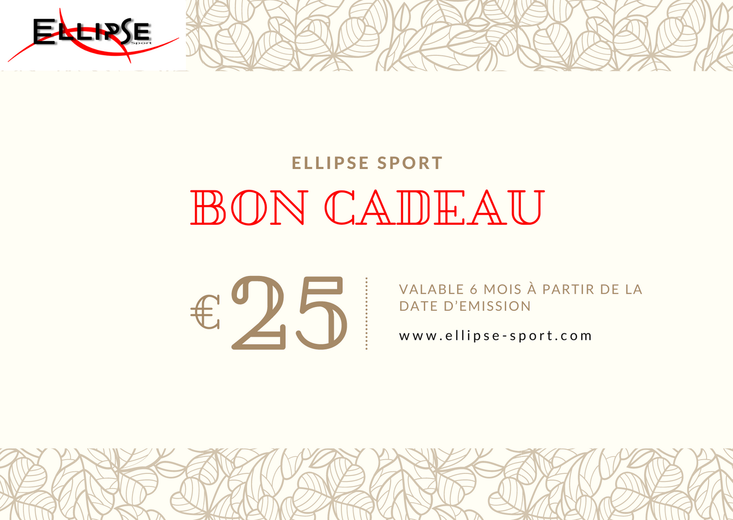 Carte-cadeaux Ellipse Sport