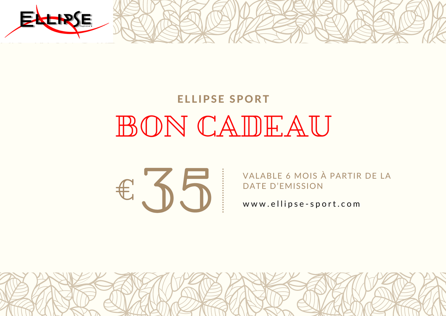 Carte-cadeaux Ellipse Sport