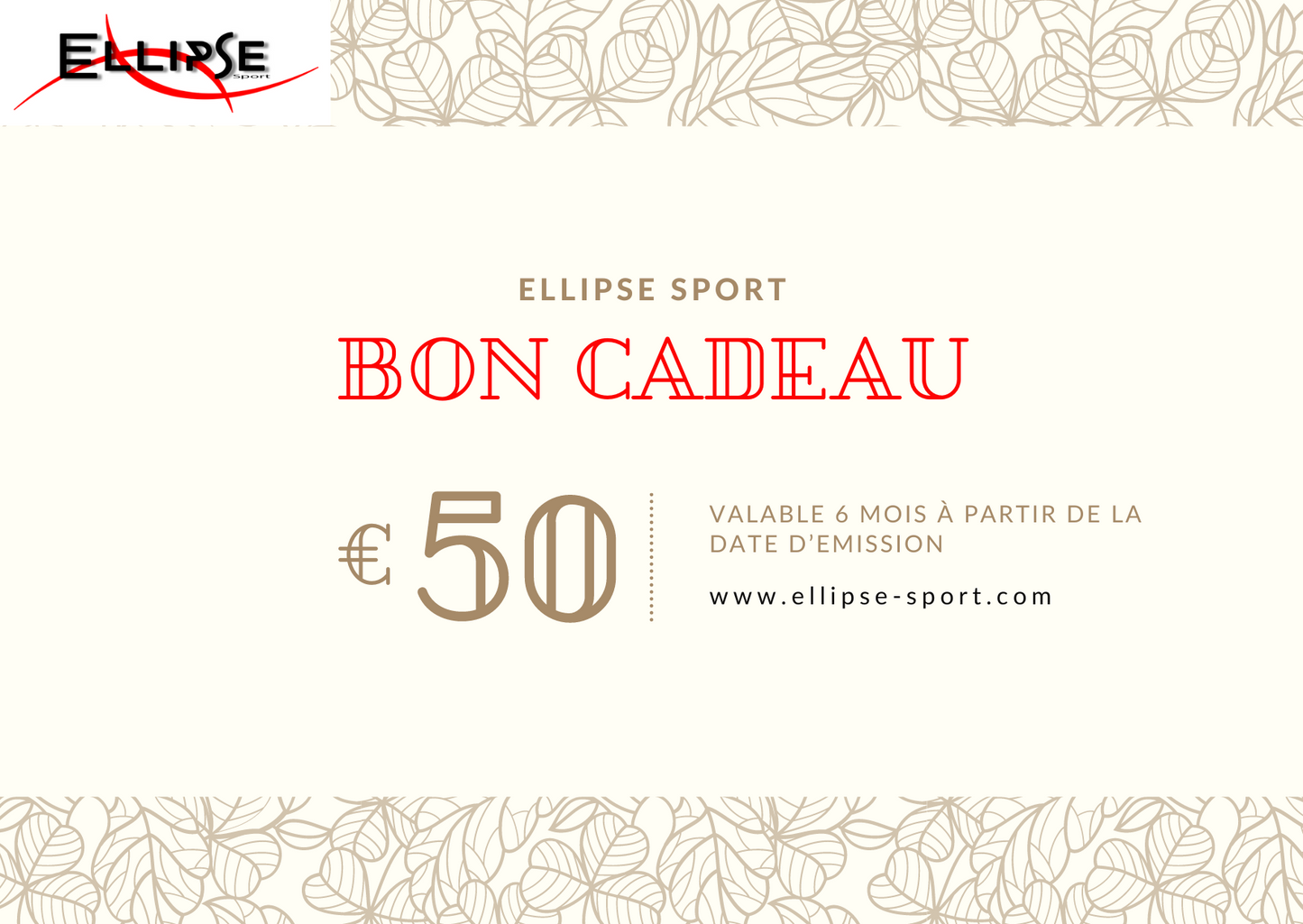 Carte-cadeaux Ellipse Sport