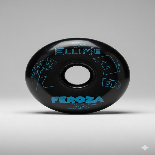 roue de roller hockey feroza noir 76mm