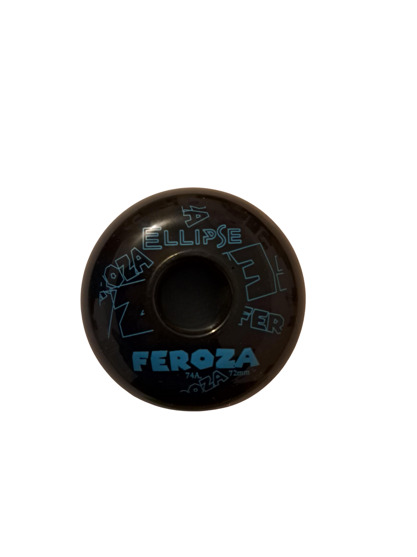 Roues roller hockey 74A Ellipse Feroza noir 72mm indoor