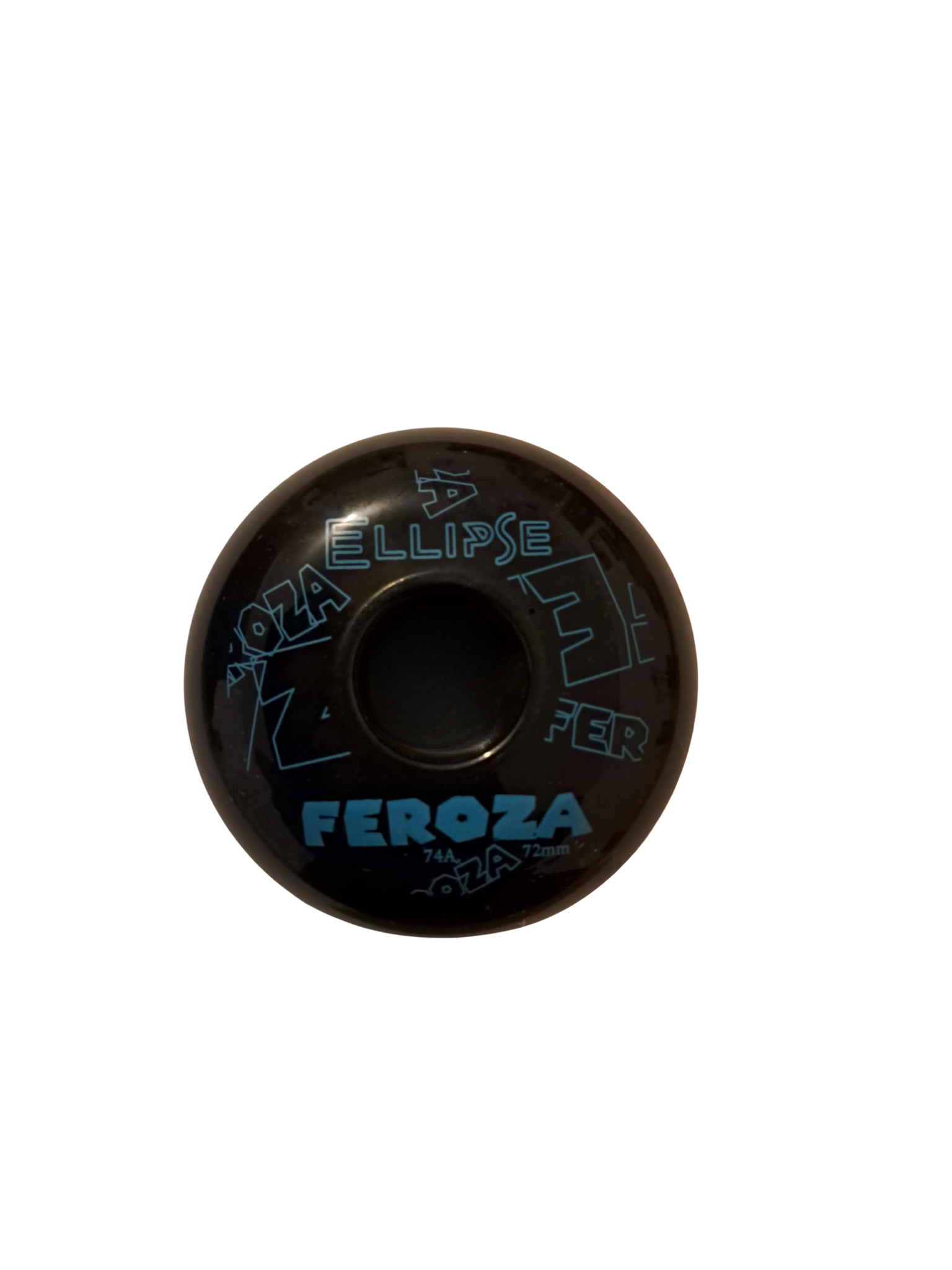 Roues roller hockey 74A Ellipse Feroza noir 72mm indoor